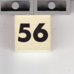 Modulex, Tile 2 x 2 (no Internal Supports) with Black Calendar Week Number 56 Pattern