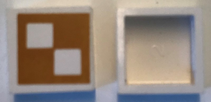 Modulex, Tile 2 x 2 (no Internal Supports) with Yellow Squares Pattern