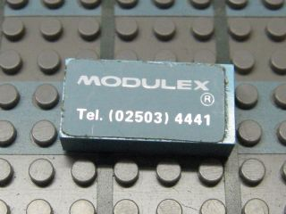 Modulex, Tile 2 x 4 with Modulex Logo and Telephone Details Pattern (Sticker)