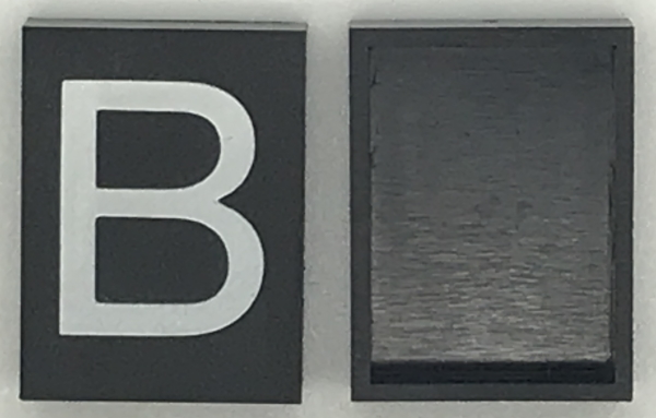 Modulex, Tile 3 x 4 (no Internal Supports) with White Capital Letter B Pattern