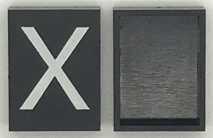 Modulex, Tile 3 x 4 (no Internal Supports) with White Capital Letter X Pattern