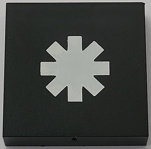 Modulex, Tile 4 x 4 (no Internal Supports) with White Asterisk (*) Pattern