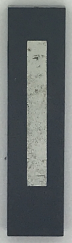 Modulex, Tile 2 x 8 with White 'I' Pattern