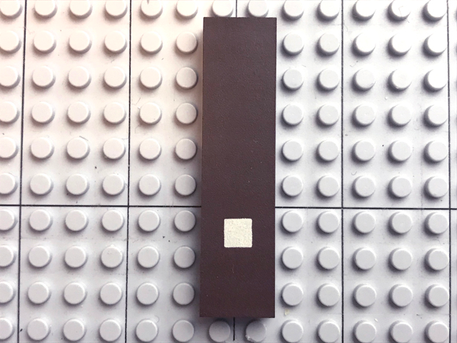 Modulex, Tile 2 x 8 with White '.' Pattern