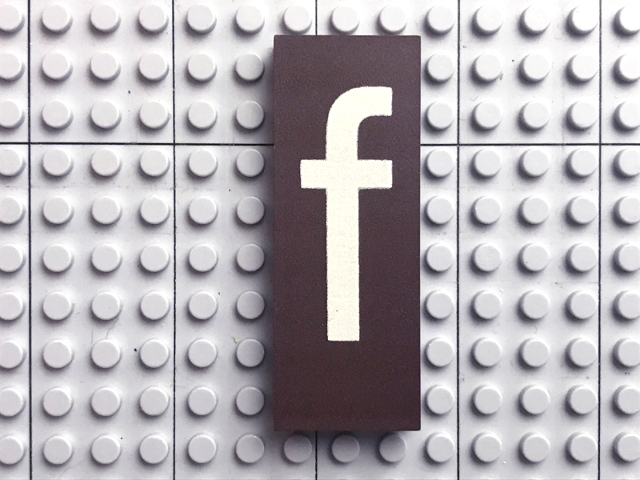 Modulex, Tile 3 x 8 with White 'f' Pattern