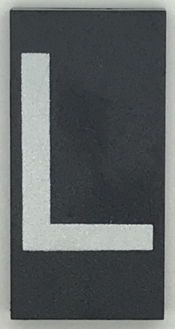 Modulex, Tile 4 x 8 with White 'L' Pattern