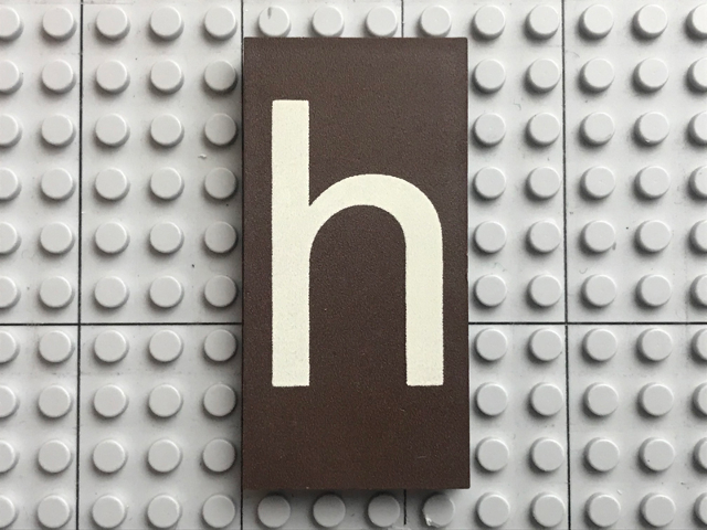 Modulex, Tile 4 x 8 with White 'h' Pattern