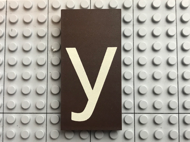 Modulex, Tile 4 x 8 with White 'y' Pattern