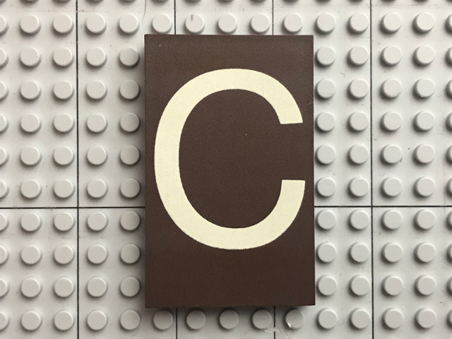 Modulex, Tile 5 x 8 with White 'C' Pattern