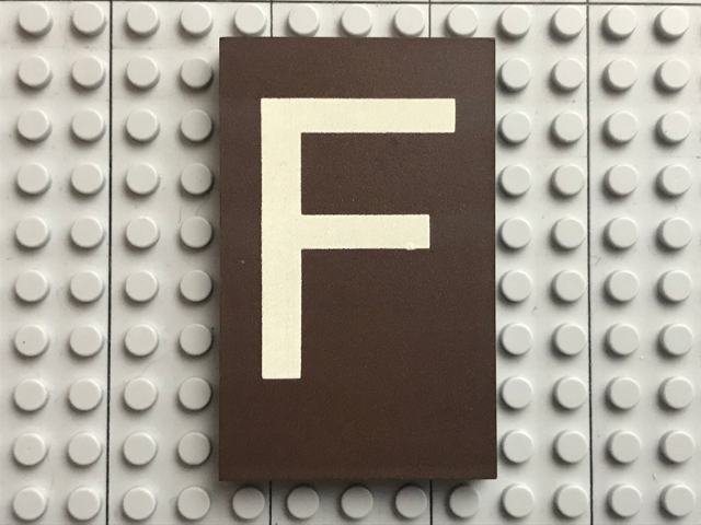 Modulex, Tile 5 x 8 with White 'F' Pattern