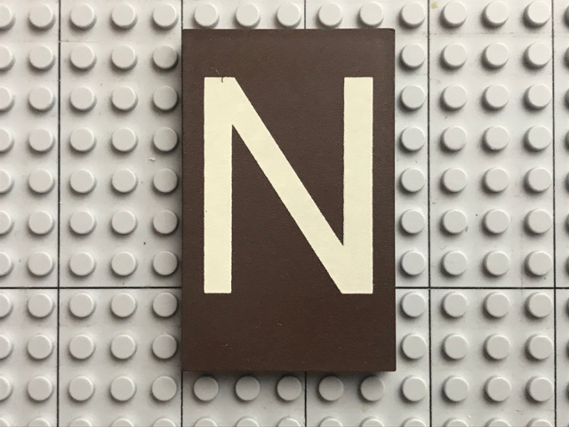 Modulex, Tile 5 x 8 with White 'N' Pattern