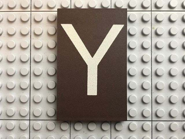 Modulex, Tile 5 x 8 with White 'Y' Pattern