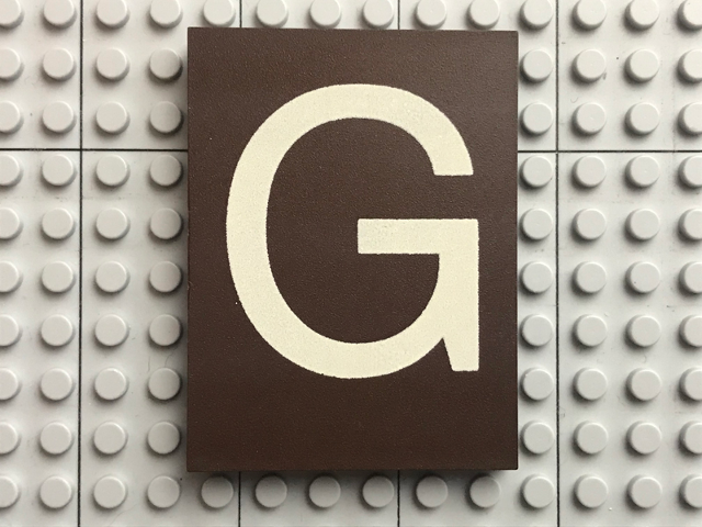 Modulex, Tile 6 x 8 with White 'G' Pattern