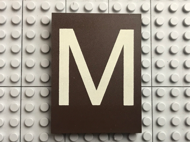 Modulex, Tile 6 x 8 with White 'M' Pattern