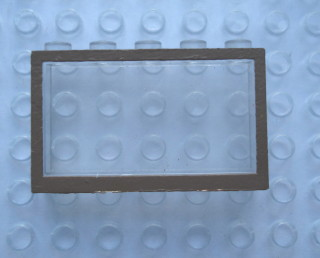 Modulex, Window 1 x 5 x 3 with Brown Border Pattern