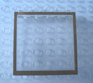 Modulex, Window 1 x 5 x 5 with Brown Border Pattern