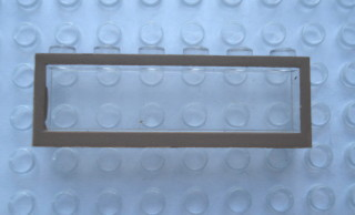 Modulex, Window 1 x 6 x 2 with Brown Border Pattern