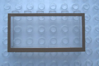 Modulex, Window 1 x 6 x 3 with Brown Border Pattern