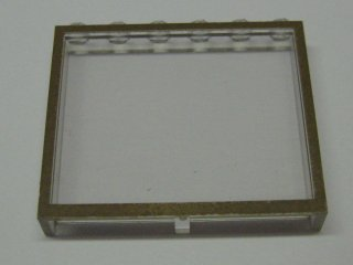 Modulex, Window 1 x 6 x 5 with Brown Border Pattern