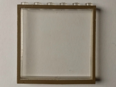 Modulex, Window 1 x 6 x 6 with Brown Border Pattern