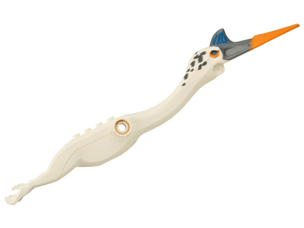 Dinosaur Body Quetzalcoatlus, 8 Studs, 2 Rotation Joint Sockets with Orange Beak and Dark Bluish Gray Markings Pattern