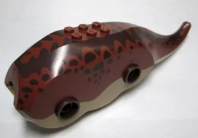 Dinosaur Body Triceratops with Reddish Brown Top with Dark Brown Pattern