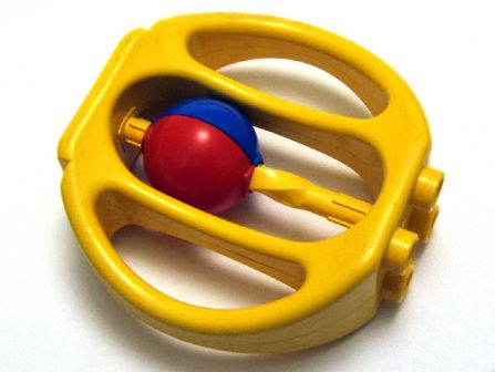 Duplo Rattle Oval with Red and Blue Wheel