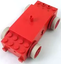 Electric, Train Motor 12V with Wheels Type I with 2 Round Contact Holes with 4 Light Gray Train Rim for 4.5V & 12V Locomotive Wheels (bb0012va / trainrim)