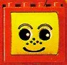 Duplo, Brick 2 x 4 x 3 with Face with Freckles in Yellow Drum