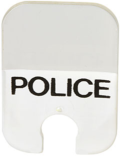 Windscreen Motorcycle Windshield with Black 'POLICE' on White Background Pattern