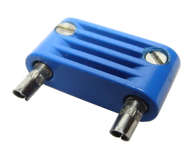 Electric, Connector, 2-Way Male Rounded Wide Long with Hollow Pins