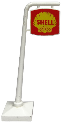 Road Sign Cantilever Curved with 'SHELL' Pattern