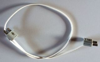 Electric, Wire 12V / 4.5V with 2 Leads, 45 Studs Long with 2 Light Gray Electric, Connector, 2-Way Male Rounded Narrow Type 1 with Cross-Cut Pins