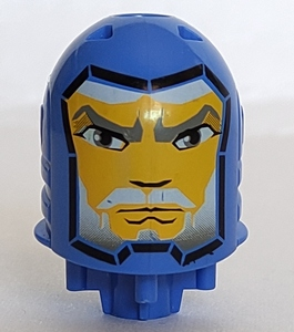 Large Figure Head with King Mathias Pattern - Black Line Around Face