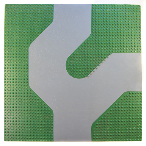 Baseplate, Road 50 x 50 with 3-way Curve