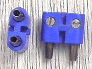 Electric, Connector, 2-Way Male Rounded Narrow Type 2 with Hollow Pins