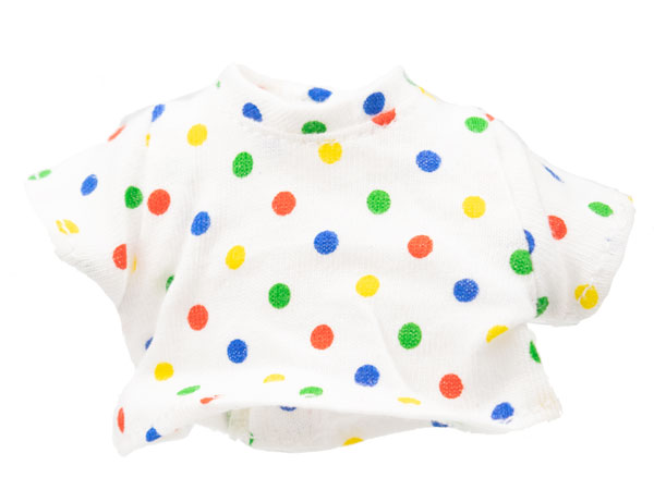 Duplo, Doll Cloth T-Shirt with Red, Yellow and Blue Dots Pattern