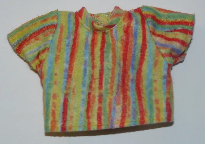 Duplo, Doll Cloth T-Shirt with Vertical Stripes Pattern