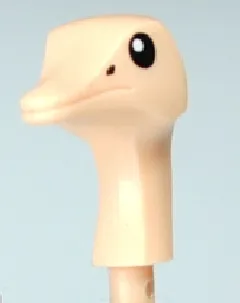 Ostrich Head with Black Eyes Pattern