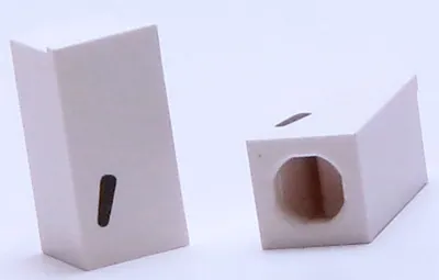 Tile, Modified 1 x 2 x 5/6 Stud Hole in End with Black Comma (,) Pattern