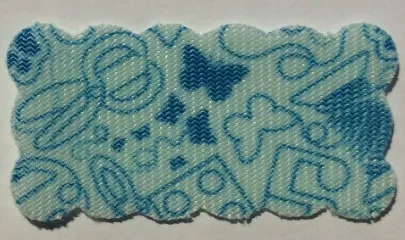 Cloth Sewing, Rectangular, Scalloped Edges, Stars and Butterflies Pattern
