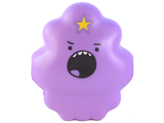 Body Adventure Time Lumpy Space Princess with Yellow Star and Round Open Mouth Pattern