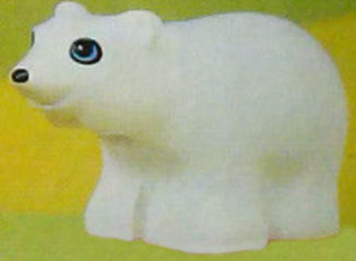 Duplo Bear Baby Cub with Medium Azure Round Eyes and Oval Nose