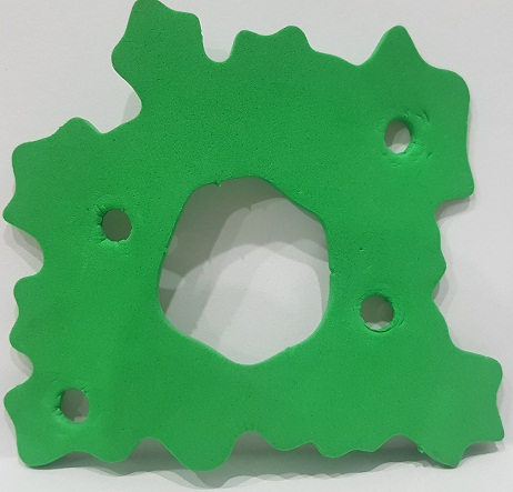 Foam Scala Bush 11 x 9 with Cutout and 4 Holes