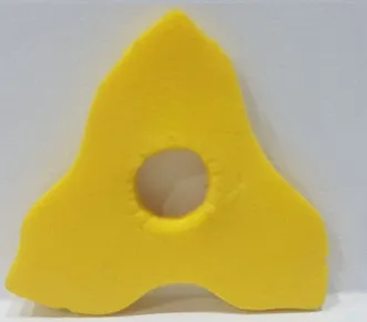 Foam Scala Flower Medium 4 x 4 with 3 Petals and Hole