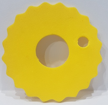 Foam Scala Ring 7 x 7 Wide with Hole, Corrugated