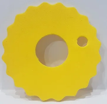 Foam Scala Ring 7 x 7 Wide with Hole, Corrugated