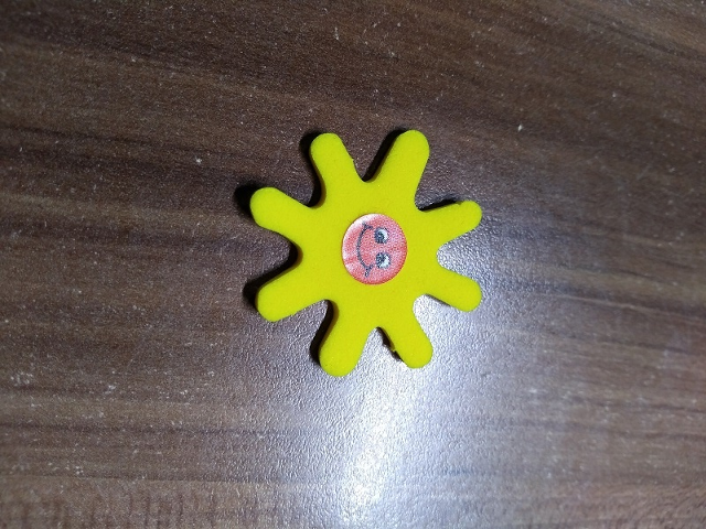 Foam Scala Sun 5 x 5 with Face with Smile Pattern (Sticker) - Set 3152