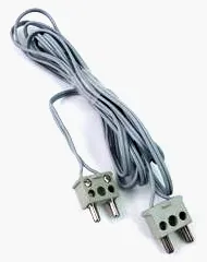 Electric, Wire 12V / 4.5V with 2 Leads, 190 Studs Long with 2 Light Gray Electric, Connector, 2-Way Male Squared Narrow Long without Center Post with Center Hole (x466c190 / bb1136c01)