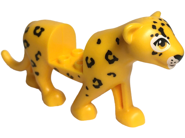 Cat, Friends Style, Large with 2 x 2 Cutout (Jaguar) with Black Nose and Rosettes, White Eye Patches and Muzzle Pattern (Disney Parce)